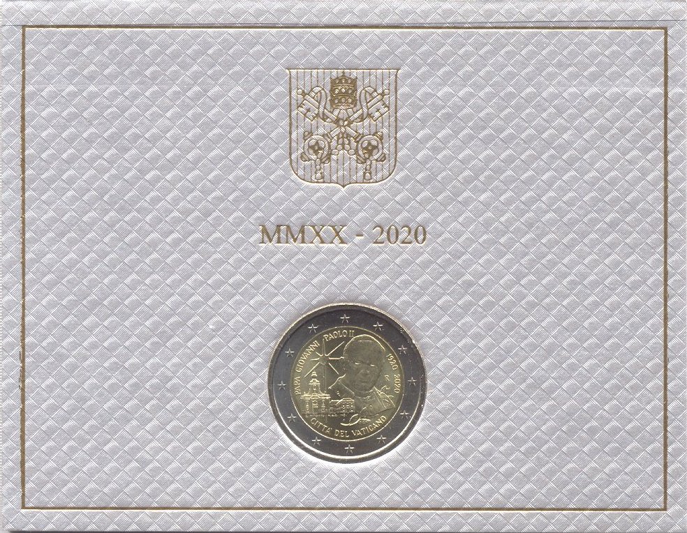 Otra imagen de 2 euros conmemorativa Centenario del Nacimiento de Juan Pablo II